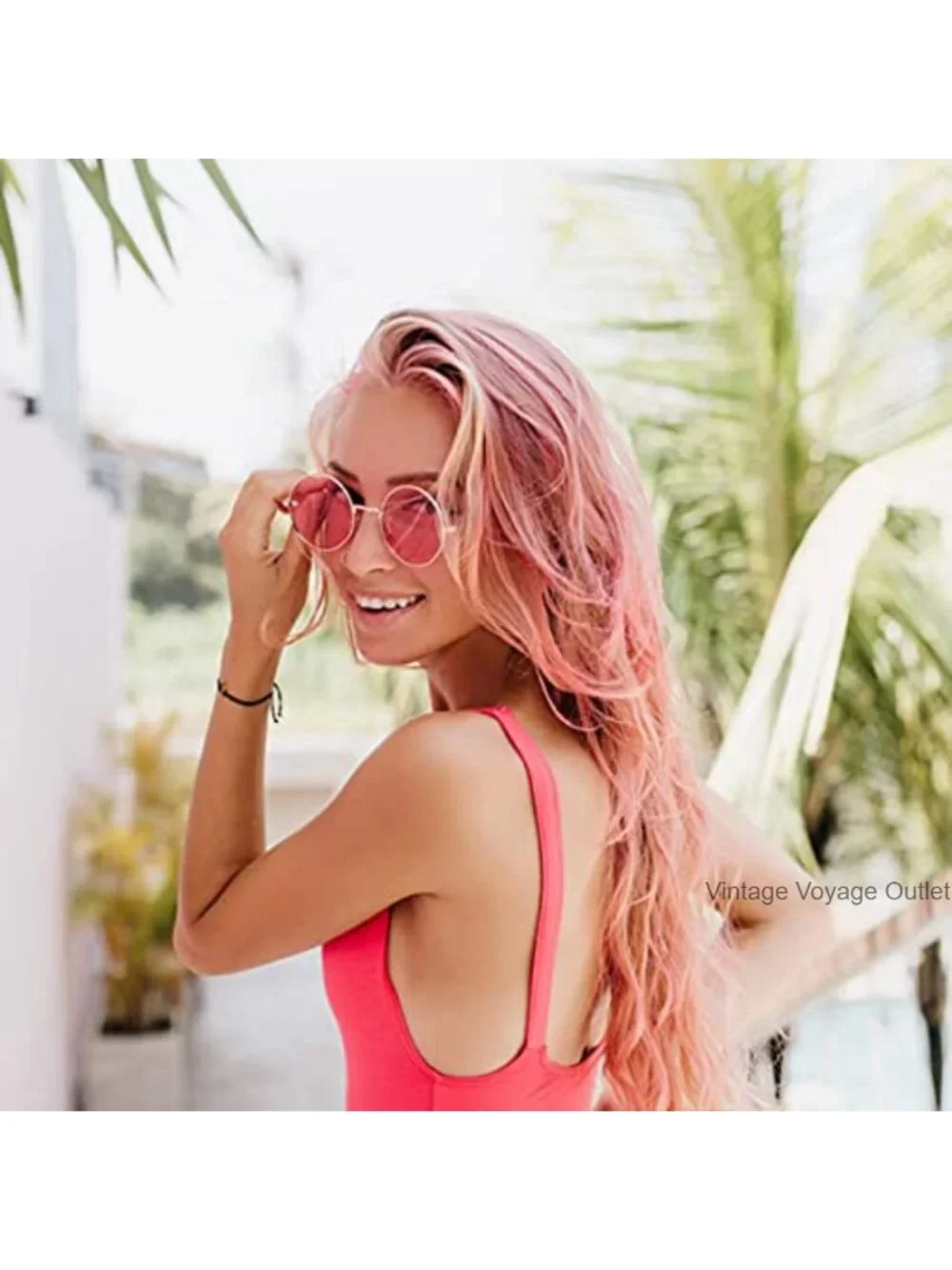 Polarized Round Sunglasses Retro Hippie Metal Frame UV400 Protection Circle